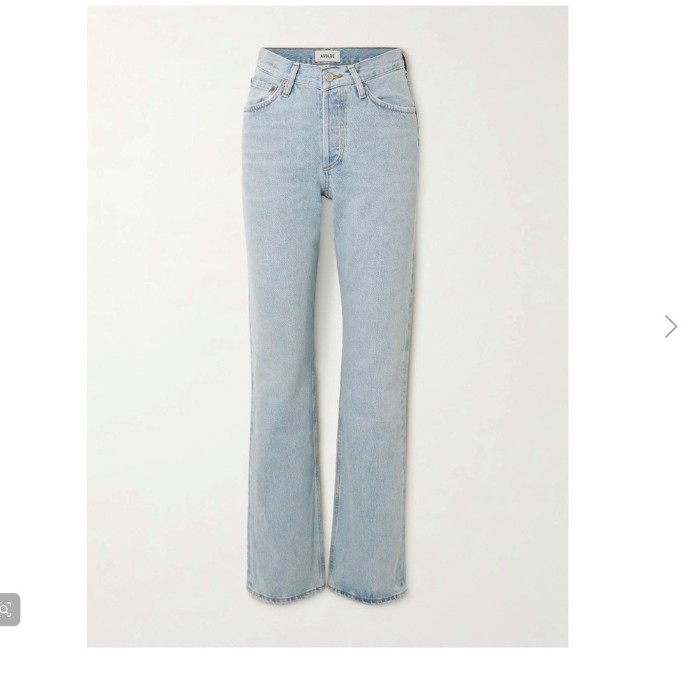 AGOLDE Kelly high-rise straight-leg jeans Light denim NWOT